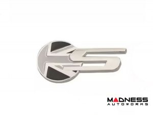 Jaguar Custom Emblem - S Sport - Chrome Finish - Black/ Grey Union Jack